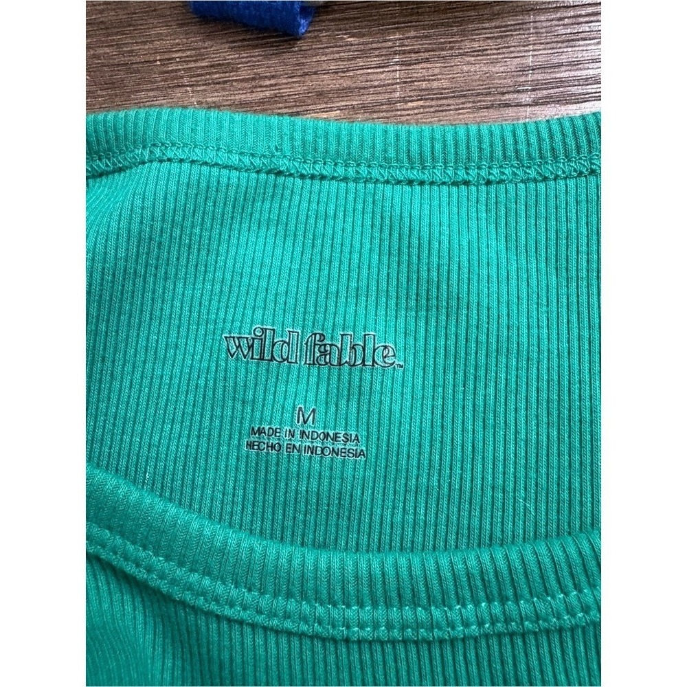 Wild Fable Green Ribbed Cropped Tank - Picture 5 of 5